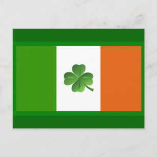 postal de bandera irlandesa