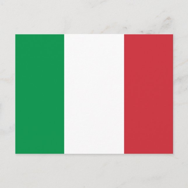 Postal de bandera italiana (Anverso)