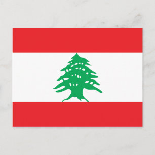 Postal de bandera libanesa