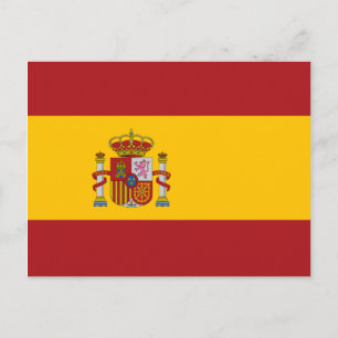 Postal de bandera nacional de España