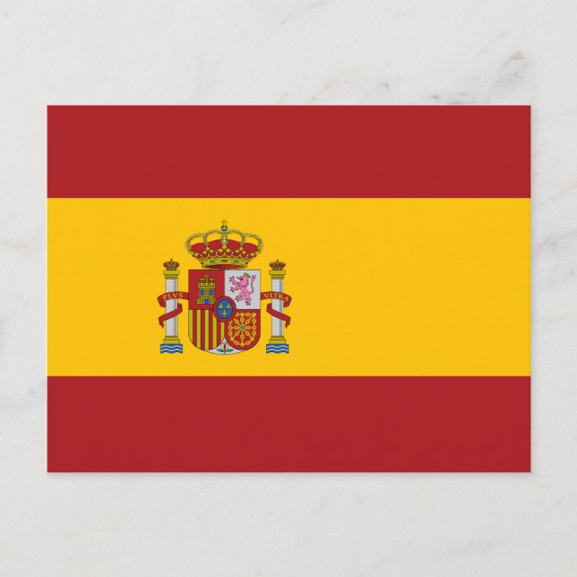 Postal de bandera nacional de España (Anverso)