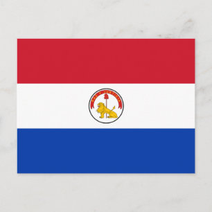 Postal de bandera paraguaya