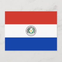 Postal de bandera paraguaya