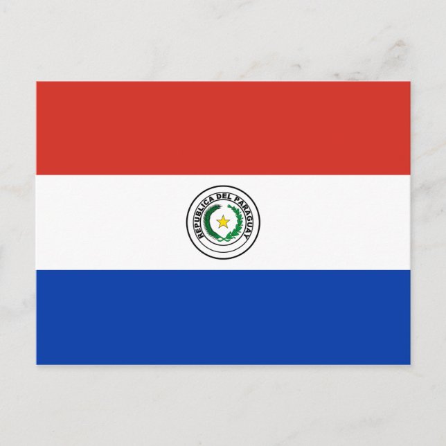 Postal de bandera paraguaya (Anverso)