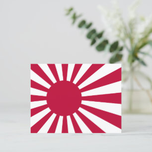 Postal de bandera solar en ascenso de Japón