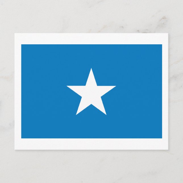 Postal de bandera somolia (Anverso)