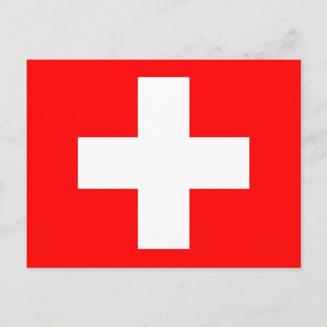 Postal de bandera suiza (Anverso)