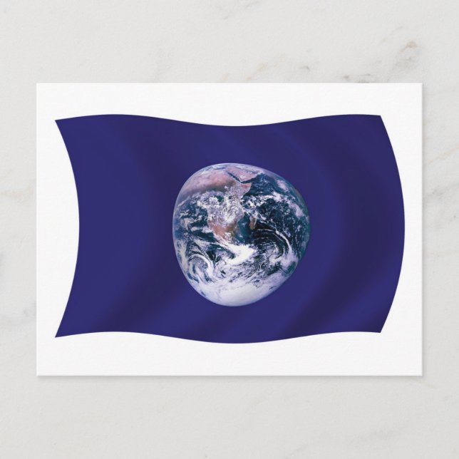 Postal de bandera terrestre del planeta (Anverso)