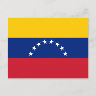 Postal de bandera venezolana