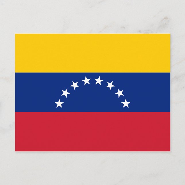 Postal de bandera venezolana (Anverso)