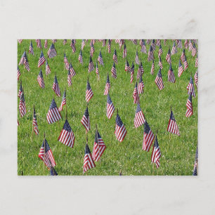 postal de banderas de Estados Unidos