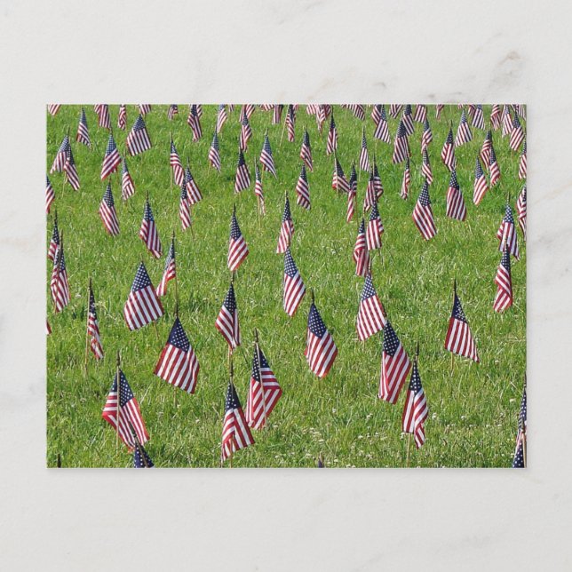 postal de banderas de Estados Unidos (Anverso)