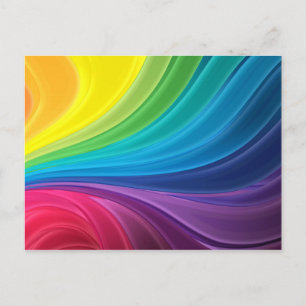 Postal de barrido arco iris abstracta