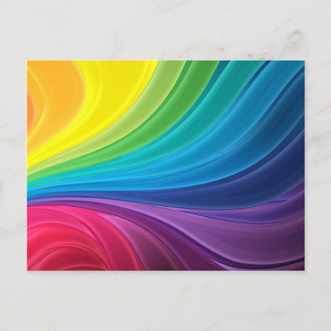 Postal de barrido arco iris abstracta (Anverso)