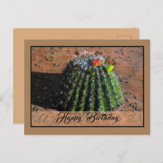 Postal de barril cactus - Personalización opcional