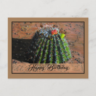 Postal de barril cactus - Personalización opcional