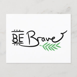 Postal de Be Brave Watercolor