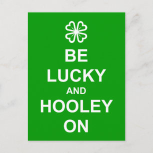 Postal de 'Be Lucky and Hooley On'