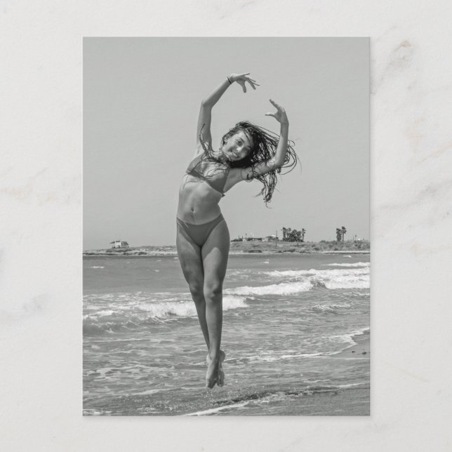 postal de Beach Dancer B&W (Anverso)