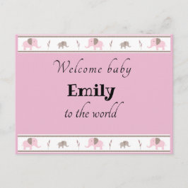 Postal de bebé de bienvenida