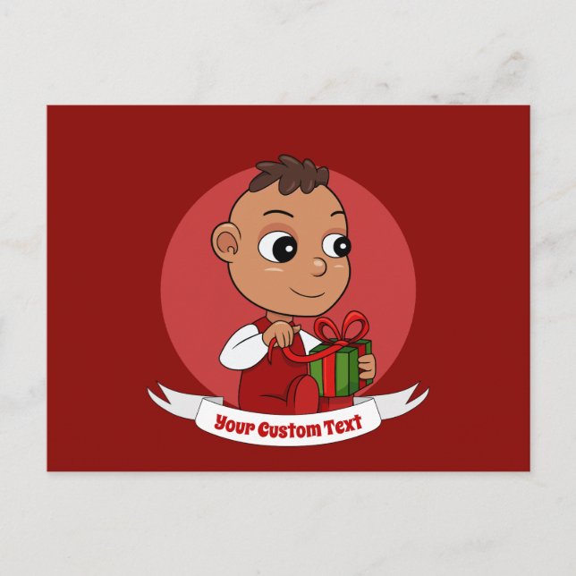 Postal de bebé personalizado de Navidades hábiles (Anverso)