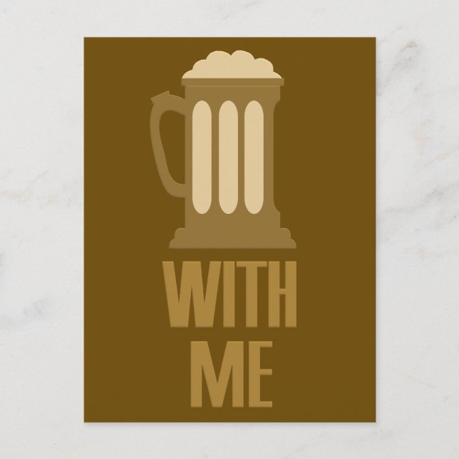 Postal de Beer With Me personalizado (Anverso)