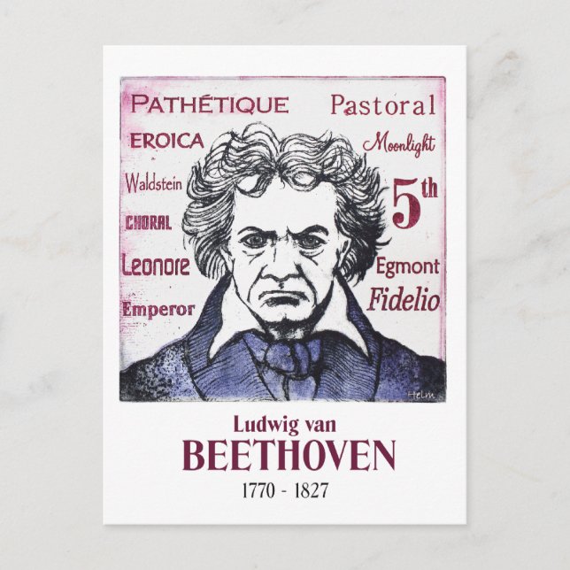 Postal de Beethoven (Anverso)