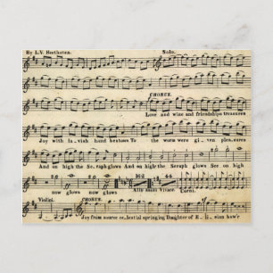 Postal de Beethoven Sinfonía No. 9