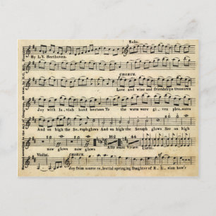 Postal de Beethoven Sinfonía No. 9