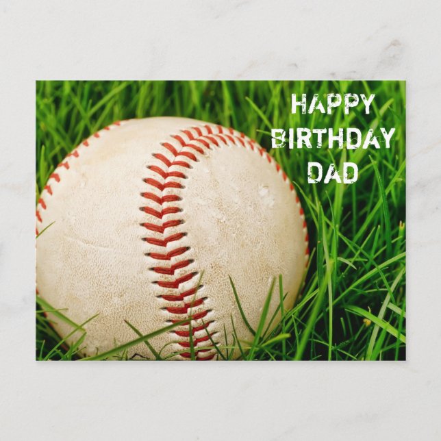Postal de Béisbol Feliz Cumpleaños (Anverso)