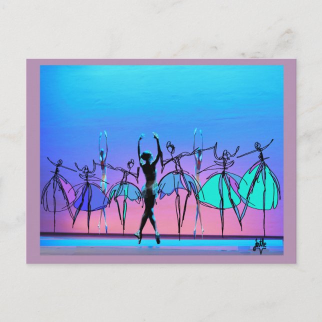Postal de belleza ballet (Anverso)