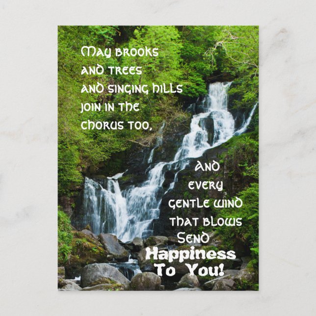 Postal de bendición irlandesa de Irlanda de la (Anverso)