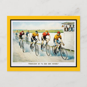 Postal de bicicleta de época: :Ruedas