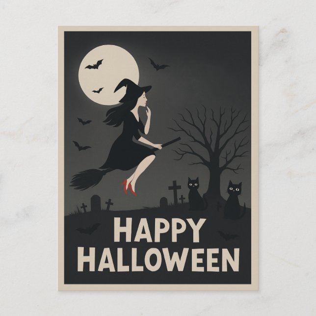 Postal de bienvenida espeluznante para Halloween (Anverso)