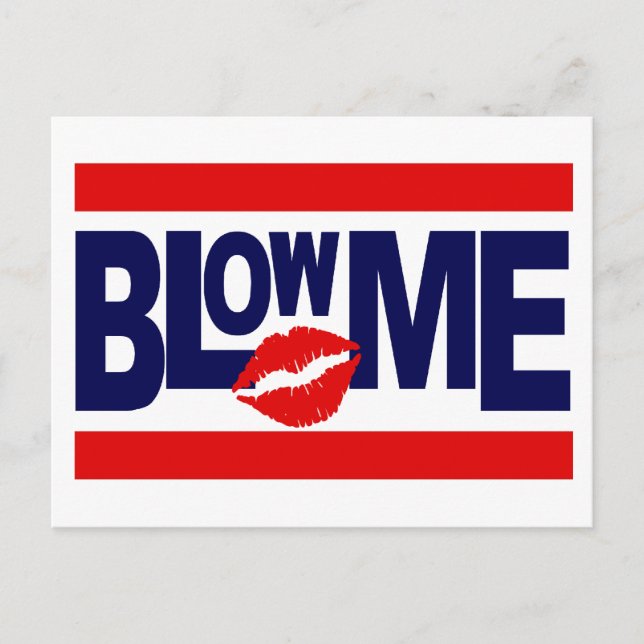 Postal de Blow Me - personalizable (Anverso)
