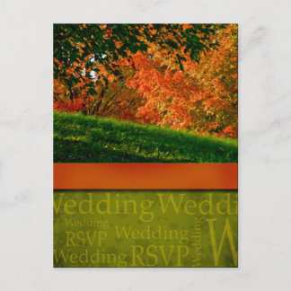 Postal de boda de otoño rústica