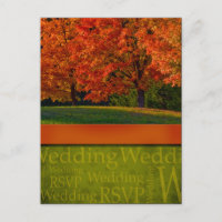 Postal de boda de otoño rústica