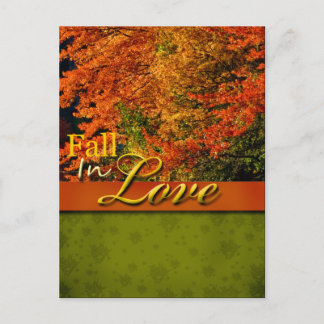 Postal de boda de otoño rústica