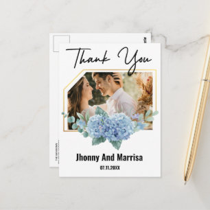 Postal de Boda fotográfico con guión moderno