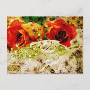 Postal de bodas de época