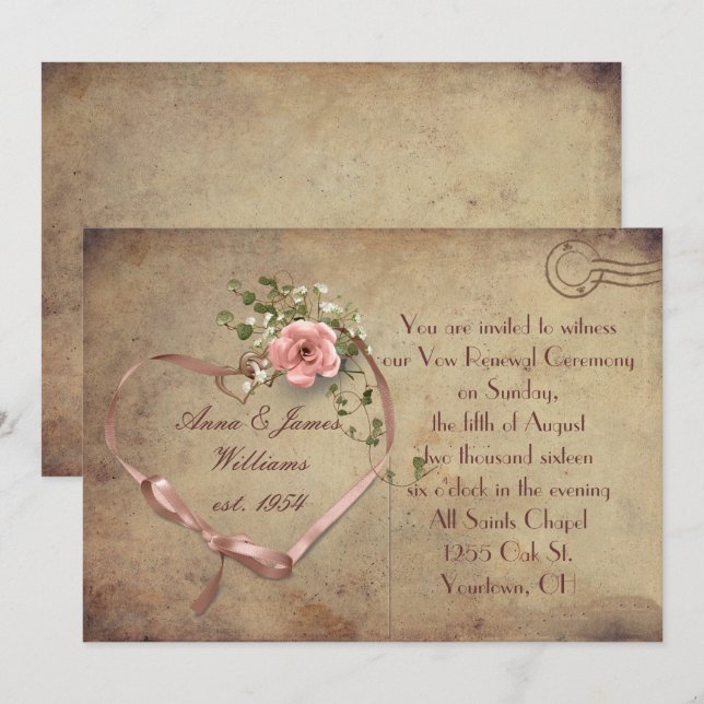 Postal de bodas de época (Anverso / Reverso)