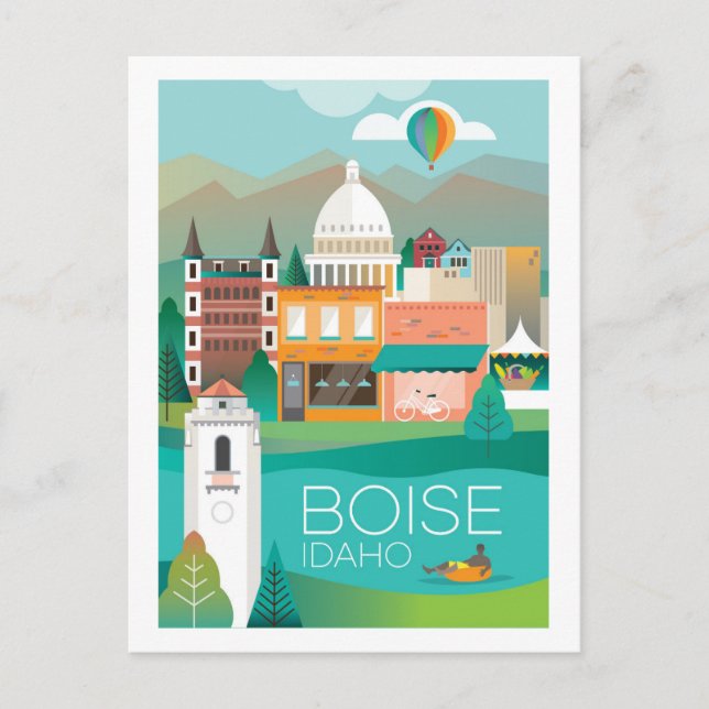 Postal de Boise, Idaho (Anverso)