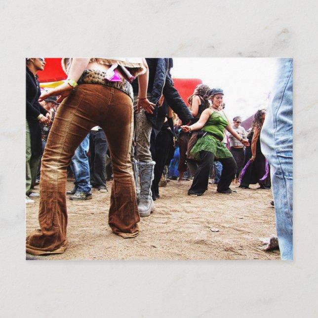 Postal de boogie arcoiris (Anverso)