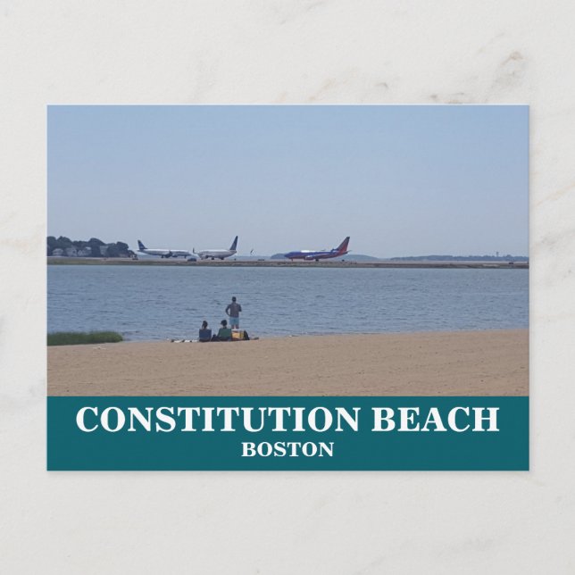 Postal de Boston de Constitution Beach (Anverso)