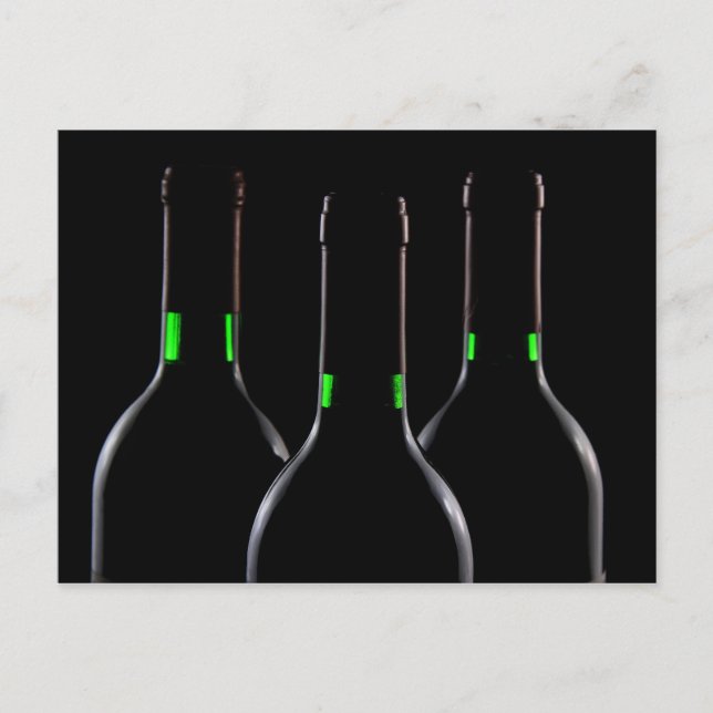 Postal de botellas de vino negro (Anverso)