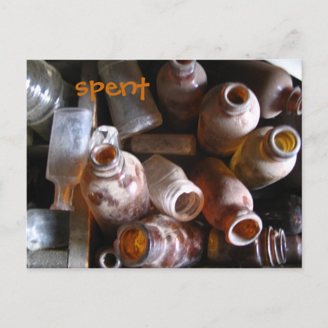 Postal de botellas vacías (Anverso)