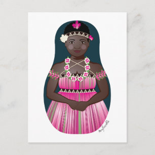 Postal de Bougainvillean Matryoshka