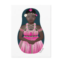 Postal de Bougainvillean Matryoshka
