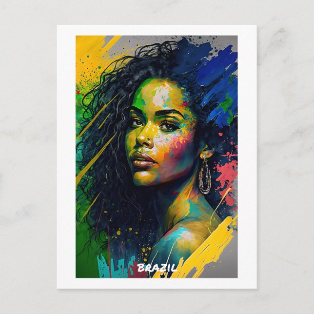 Postal de Brasil - Colección del Mundo de las Muje (Anverso)