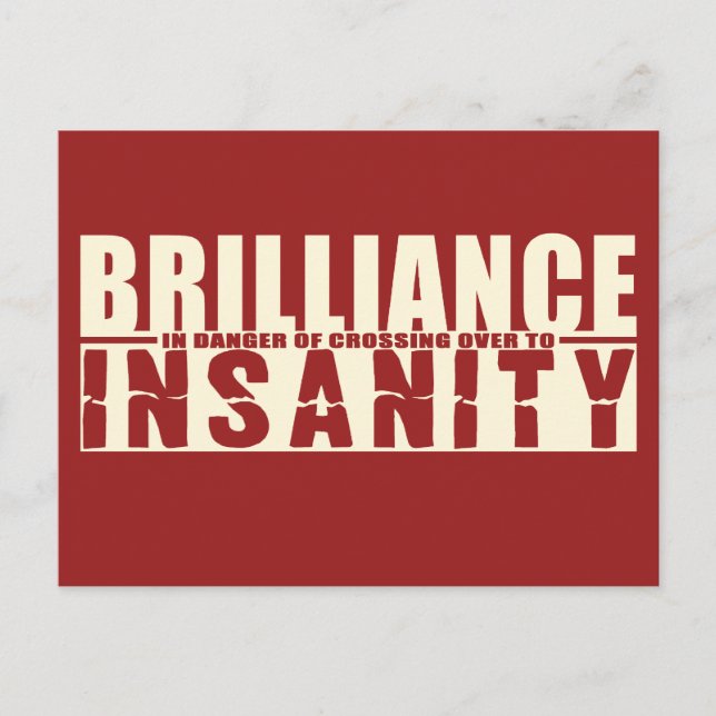 postal de BRILLIANCE VS INSANITY personalizado (Anverso)